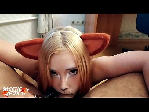 ❤️ Kitsune schluckt Schwanz und Sperma in ihrem Mund ️ Fucking video bei uns ❌